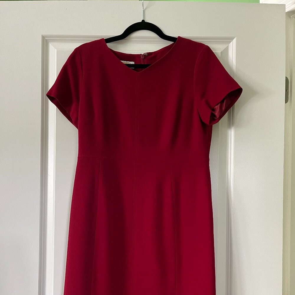 Talbots 100% Wool Petite 10 Red Dress